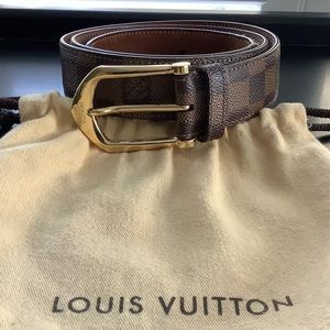 Louis Vuitton brown damier belt